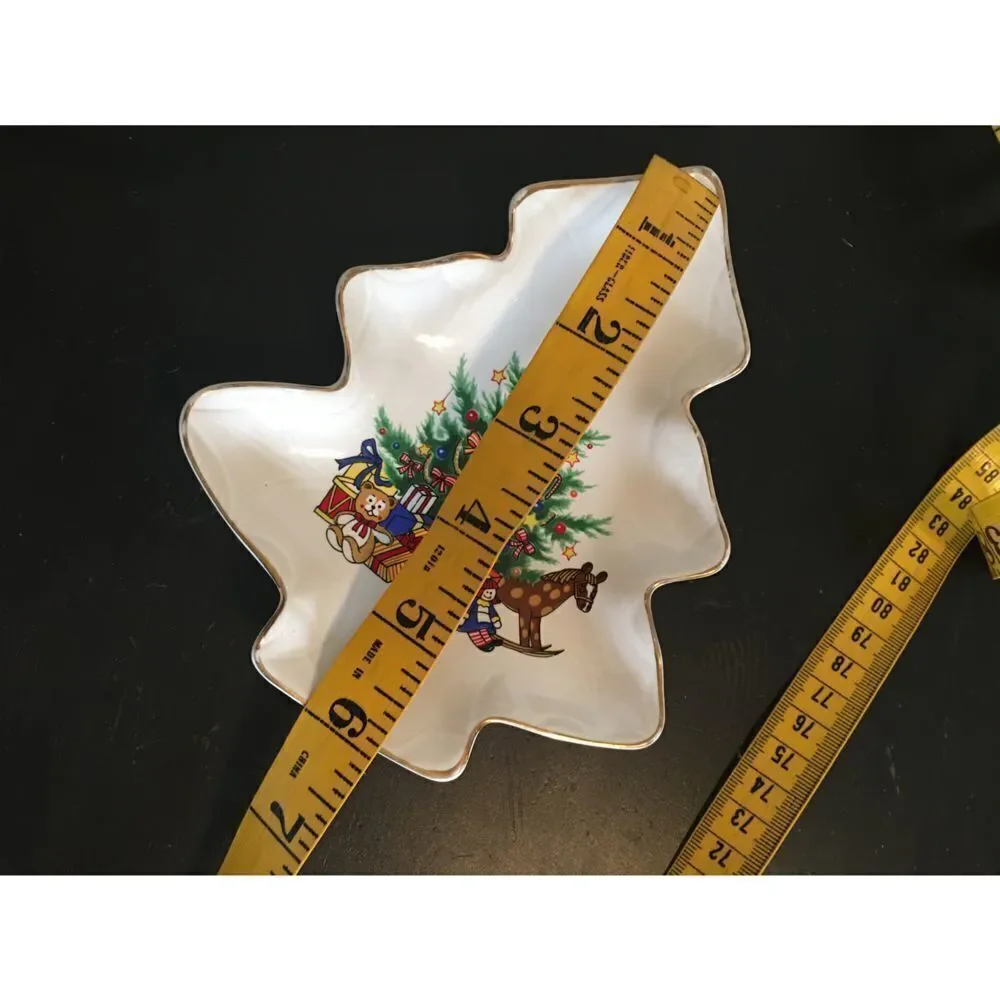 Vintage Nut/Candy/Trinket Dishes Christmas Tree & Stocking